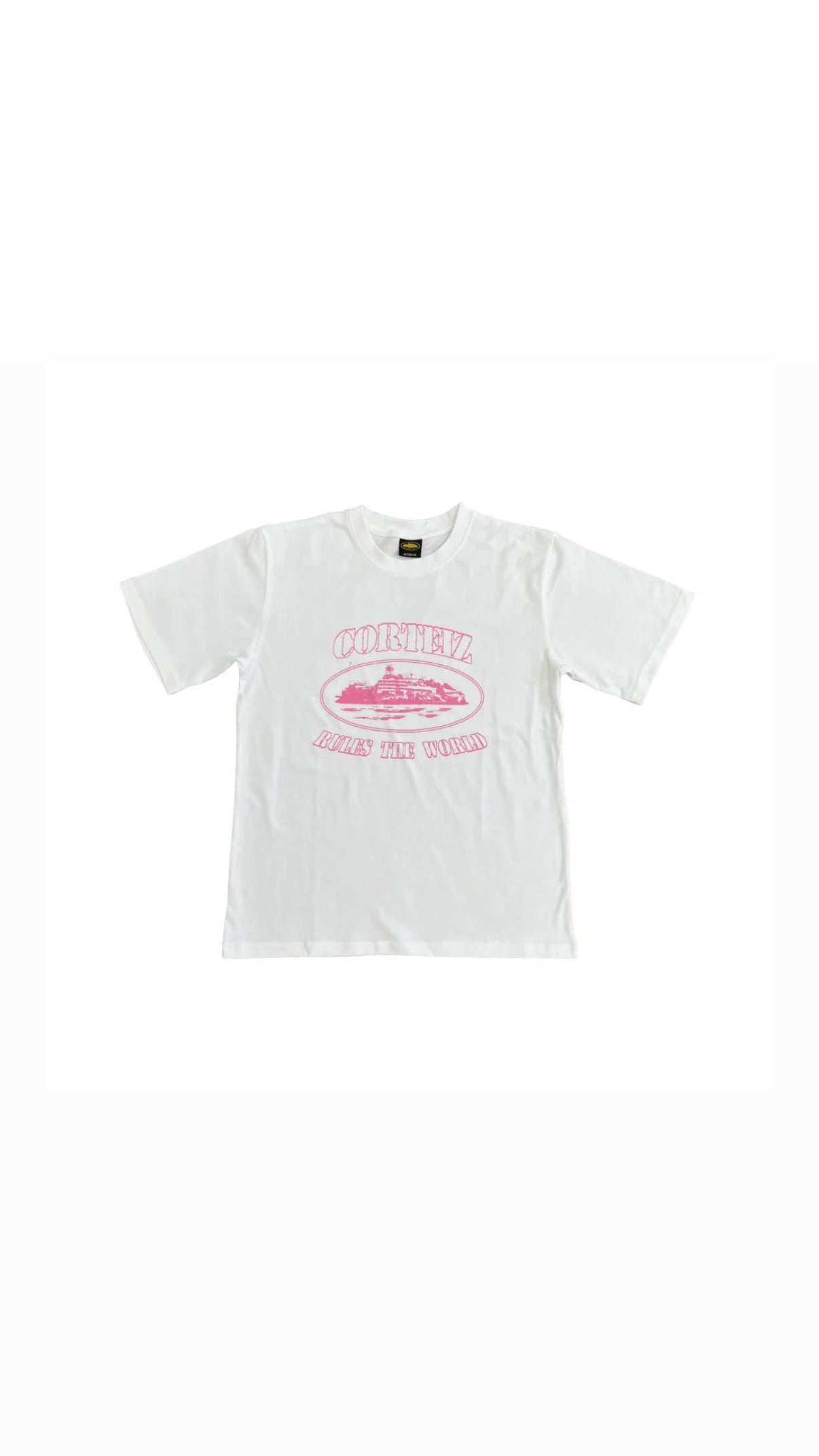 Tshirt Corteiz Rose Blanc