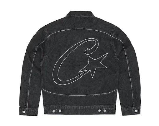 Corteiz C-Star Denim Jeans Noir Ensemble